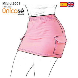 MOLDE FALDA CARGO MUJER 2001