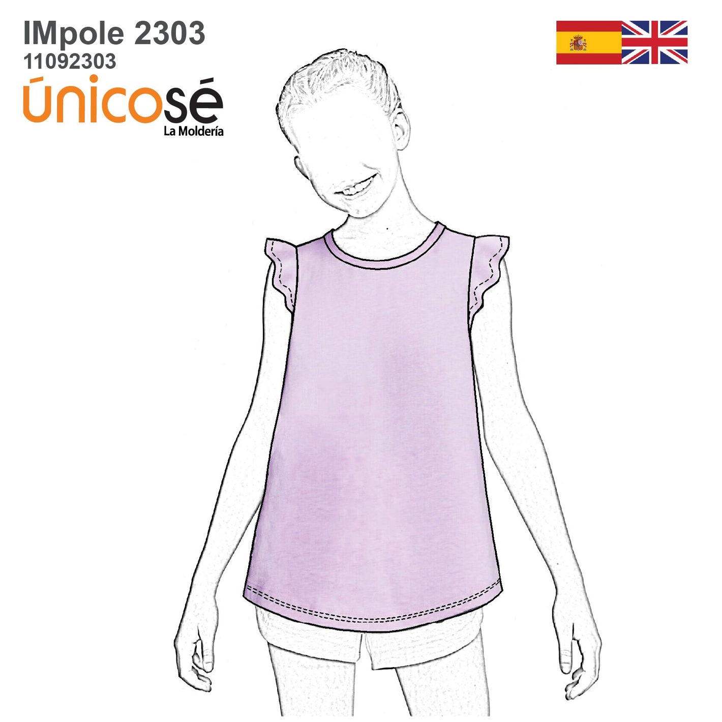 MOLDE POLERA EVASE NIÑA 2303