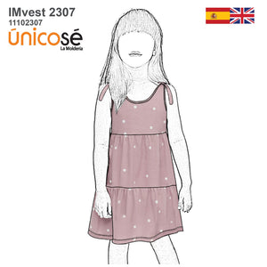 MOLDE VESTIDO BASICO NIÑA 2307