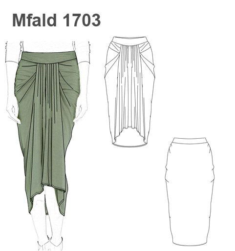 MOLDE FALDA EGIPCIA MUJER 1703