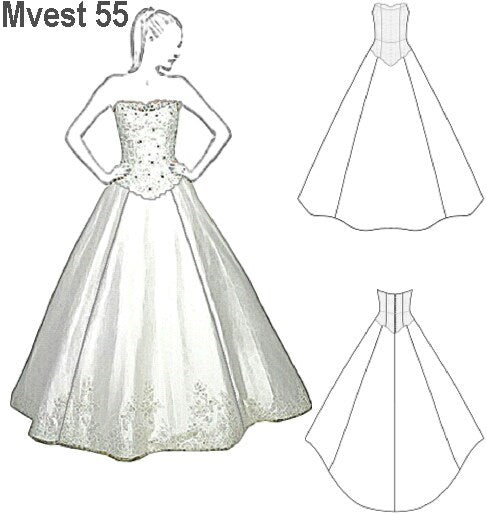 MOLDE VESTIDO NOVIA 0955