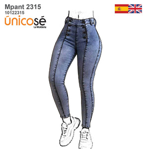 MOLDE PANTALON JEAN MUJER 2315