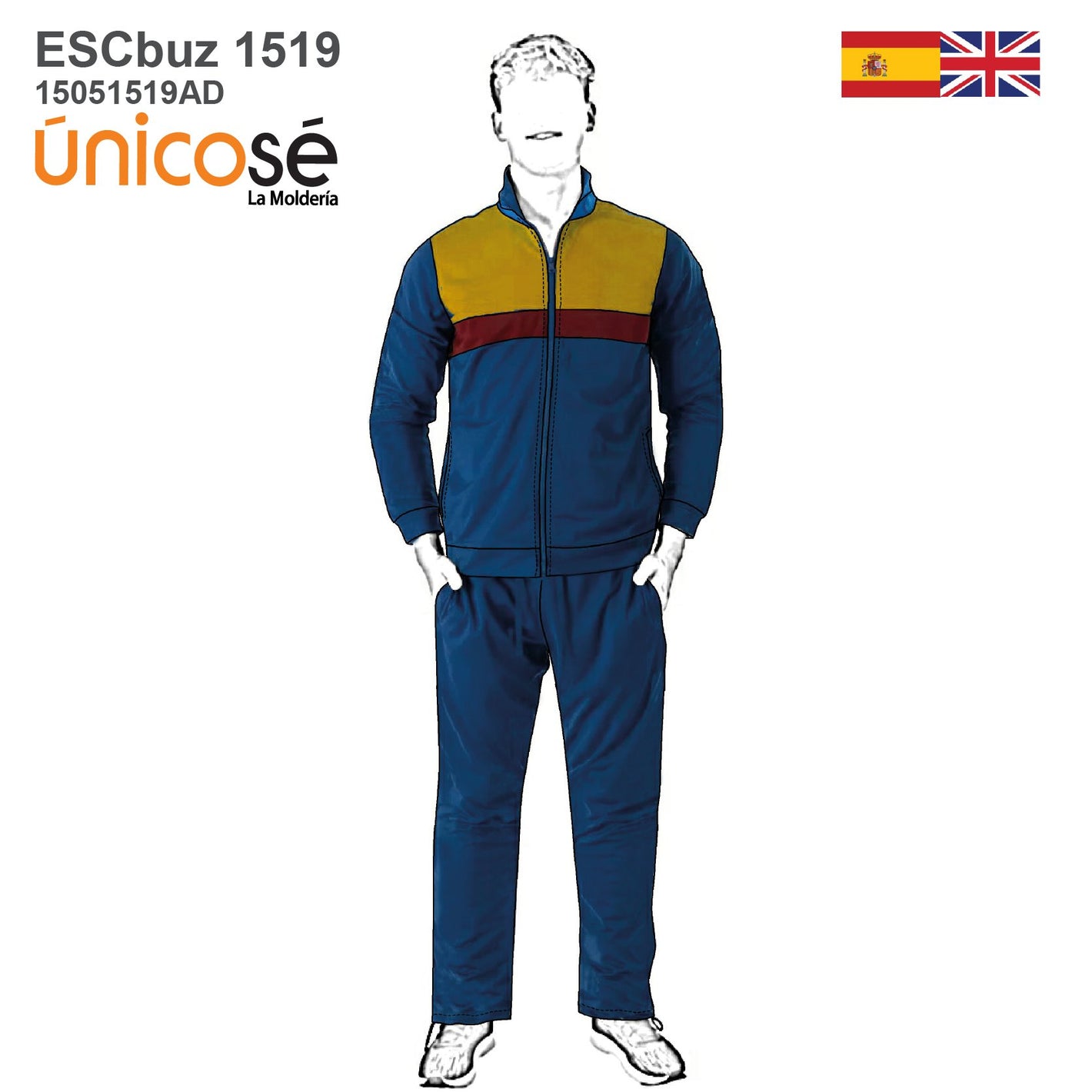 MOLDE BUZO ESCOLAR 1519AD