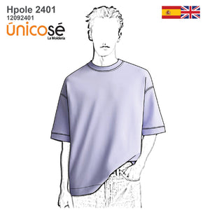 MOLDE POLERA OVERSIZE HOMBRE 2401