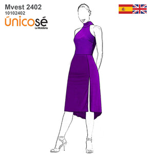 MOLDE VESTIDO HALTER MUJER 2402
