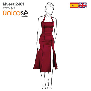 MOLDE VESTIDO MIDI MUJER 2401