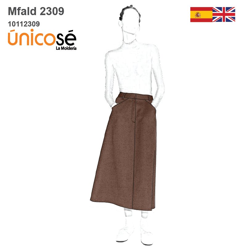 MOLDE FALDA JEAN MUJER 2309