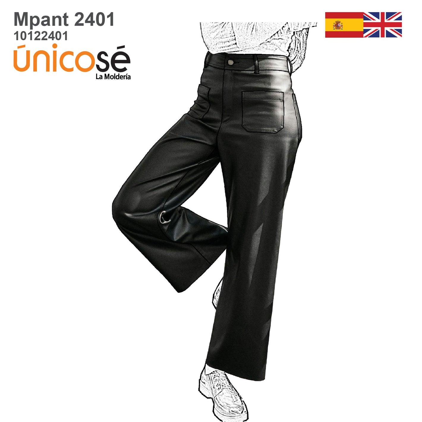 MOLDE PANTALON SIN COSTURA MUJER 2401