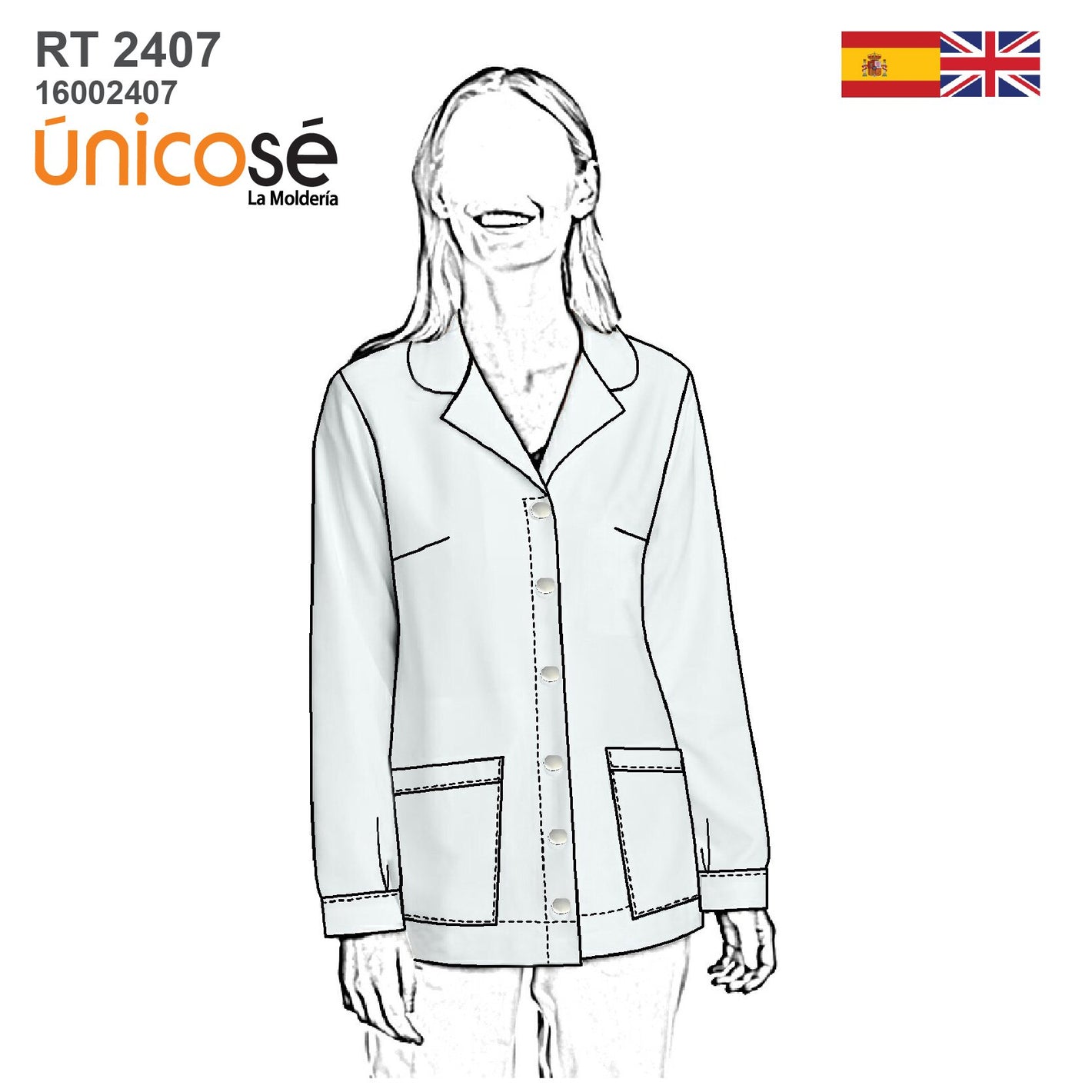 MOLDE CHAQUETA MEDICO RT 2407