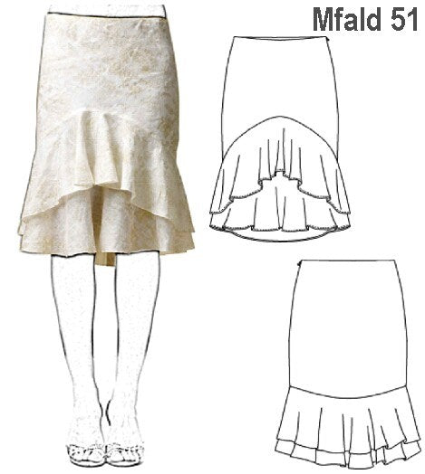 MOLDE FALDA VUELOS MUJER 0951