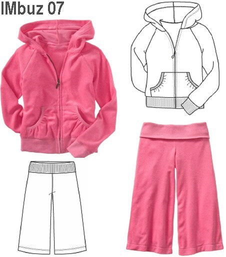 MOLDE SUDADERA / BUZO CAPRI NIÑA 0907