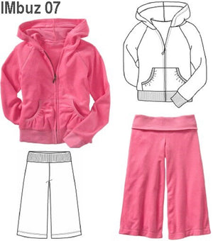 MOLDE SUDADERA / BUZO CAPRI NIÑA 0907