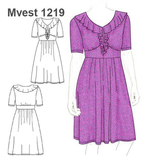 MOLDE VESTIDO IMPERIO MUJER 1219