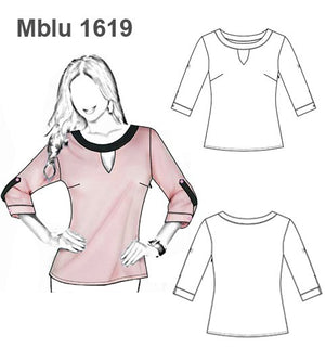 MOLDE BLUSA CERRADA MUJER 1619