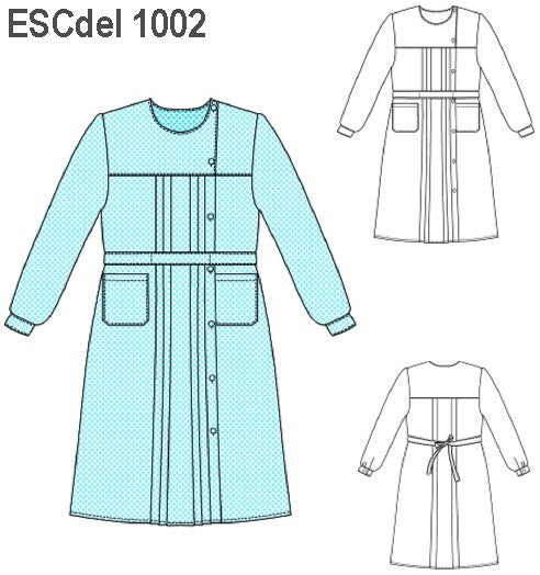 MOLDE DELANTAL CRUZADO ESCOLAR 1002