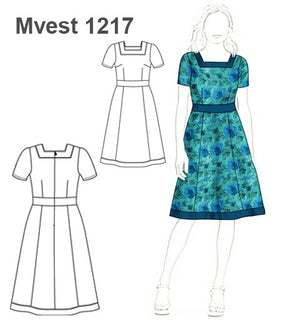 MOLDE VESTIDO CINTURA ALTA MUJER 1217