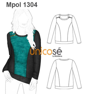 MOLDE POLERON CORTES MUJER 1304