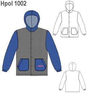 MOLDE CHAQUETA POLAR BASICA HOMBRE 1002
