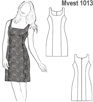 MOLDE VESTIDO JUMPER MUJER 1013