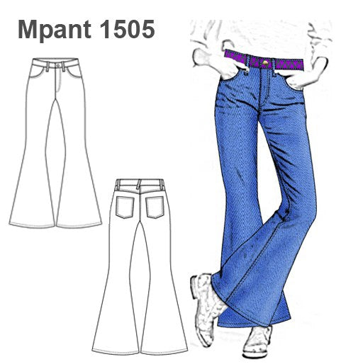 MOLDE PANTALON JEANS MUJER 1505