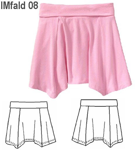 MOLDE FALDA ASIMETRICA NIÑA 0908