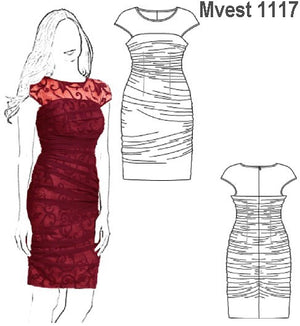 MOLDE VESTIDO AJUSTADO MUJER 1117