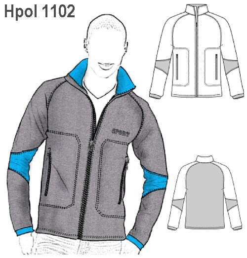 MOLDE POLERON RAGLAN HOMBRE 1102