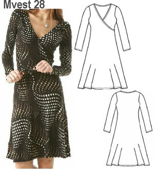 MOLDE VESTIDO EVASE MUJER 0928
