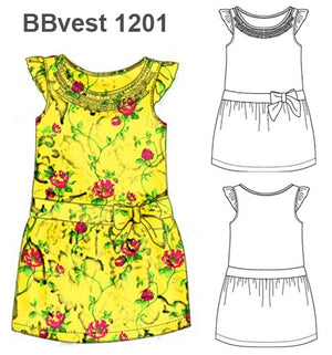 MOLDE VESTIDO SOLERA BEBE 1201