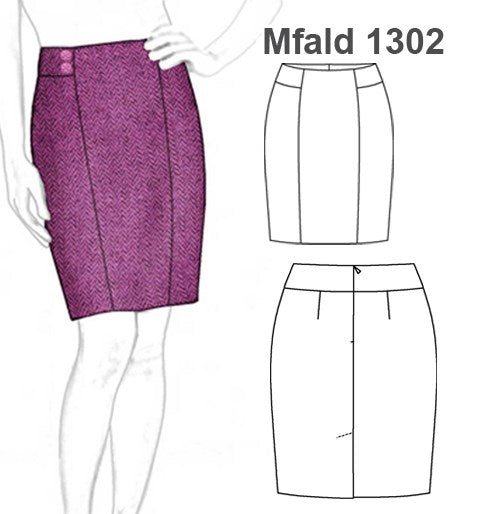 MOLDE FALDA TUBO MUJER 1302