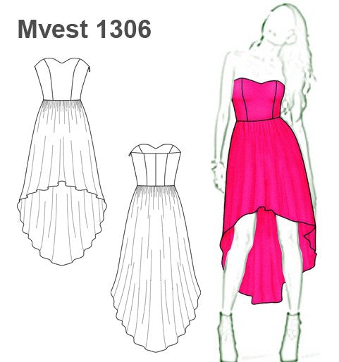 MOLDE VESTIDO MULLET MUJER 1306