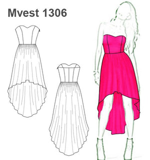 MOLDE VESTIDO MULLET MUJER 1306