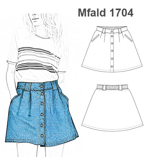 MOLDE FALDA EVASE MUJER 1704