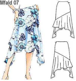 MOLDE FALDA ASIMETRICA MUJER 0907