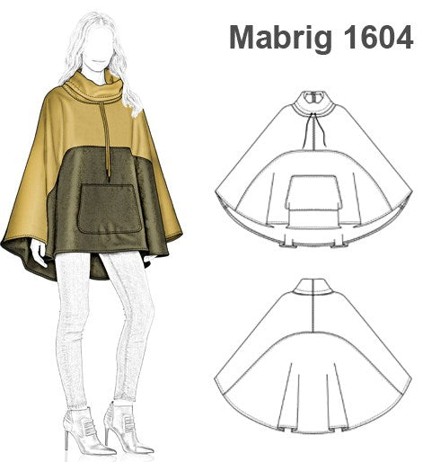 MOLDE ABRIGO CAPA PONCHO MUJER 1604