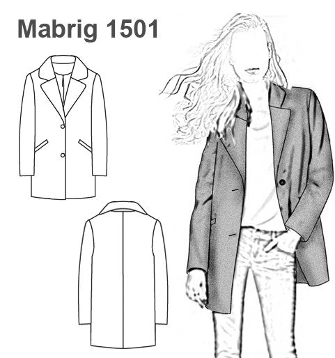 MOLDE ABRIGO OVERSIZE MUJER 1501