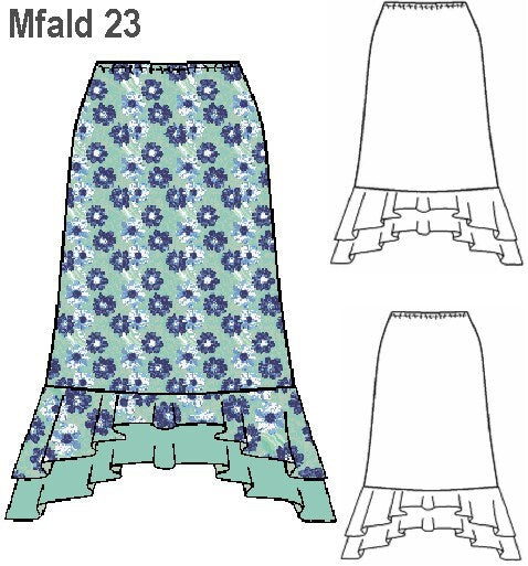 MOLDE FALDA JABOT MUJER 0923