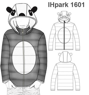 MOLDE PARKA CON GORRO NIÑO 1601