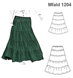 MOLDE FALDA LARGA MUJER 1204