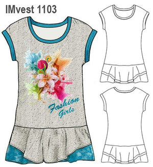 MOLDE VESTIDO POLERA NIÑA 1103
