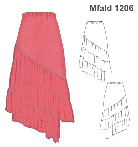 MOLDE FALDA VUELOS MUJER 1206