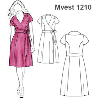 MOLDE VESTIDO CRUZADO MUJER 1210