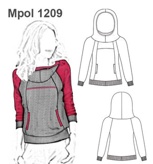 MOLDE POLERON RAGLAN MUJER 1209