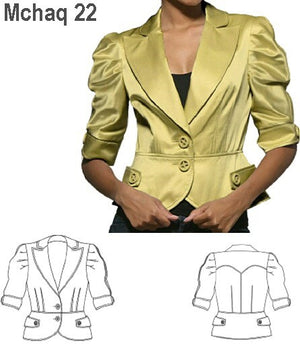 MOLDE CHAQUETA CORTA MUJER 0922