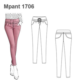 MOLDE PANTALON CALZA MUJER 1706