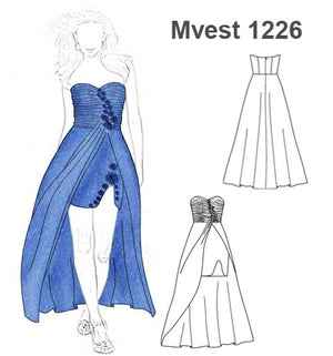 MOLDE VESTIDO FIESTA MUJER 1226