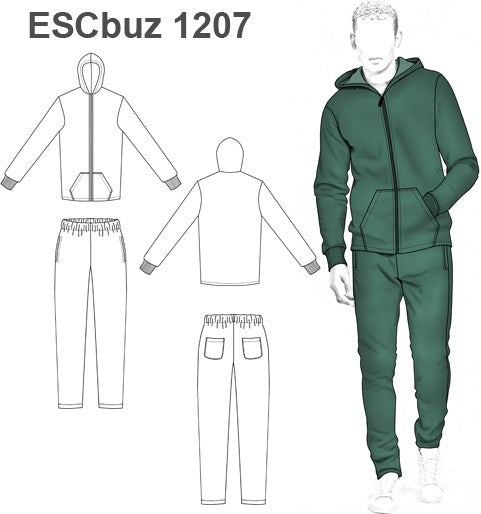 MOLDE SUDADERA / BUZO BASICO ESCOLAR 1207
