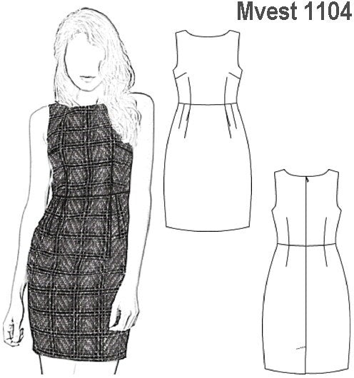 MOLDE VESTIDO JUMPER MUJER 1104