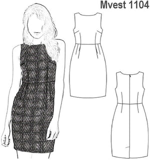 MOLDE VESTIDO JUMPER MUJER 1104