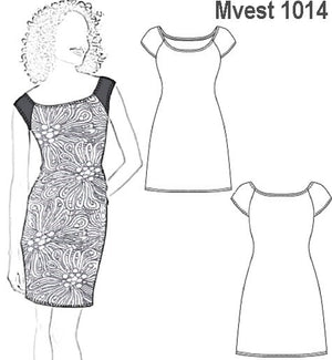 MOLDE VESTIDO AJUSTADO MUJER 1014